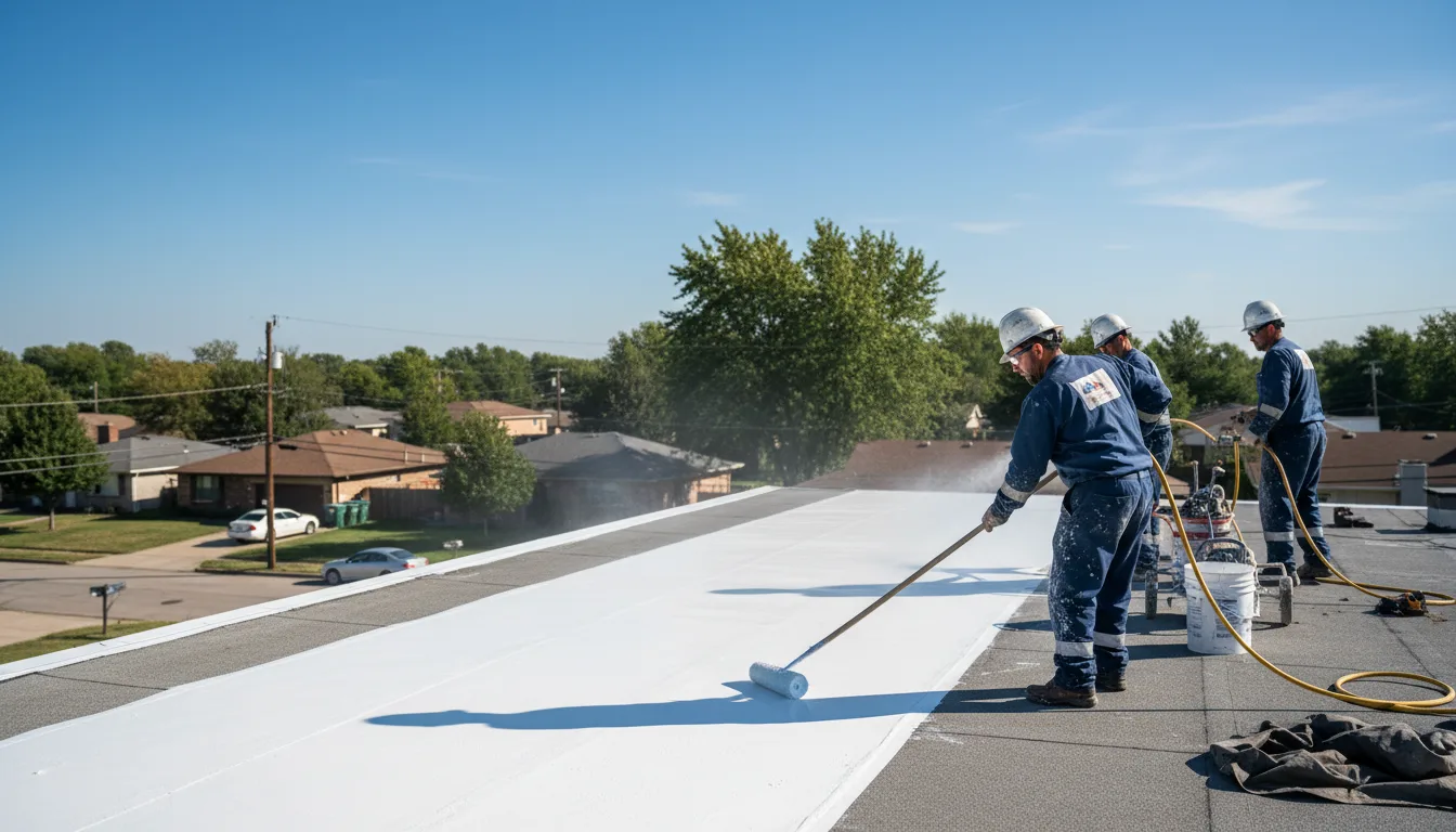 Commercial roof coating in Queen City, MO near me